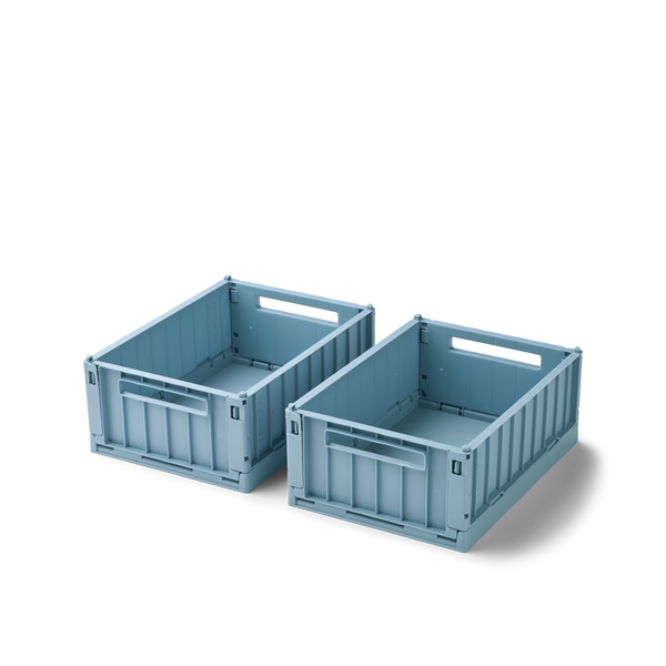 Weston Small Storage Boxes Set of 2 (Beach Blue)