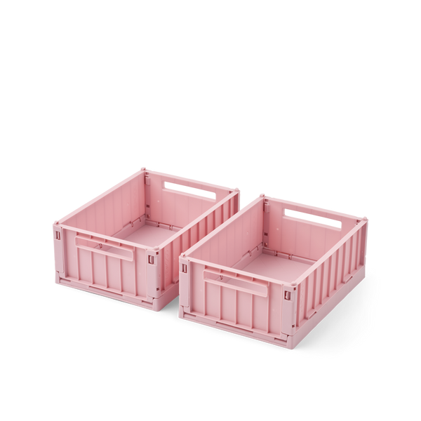 Weston Small Storage Boxes Set of 2 (Rose Blush)
