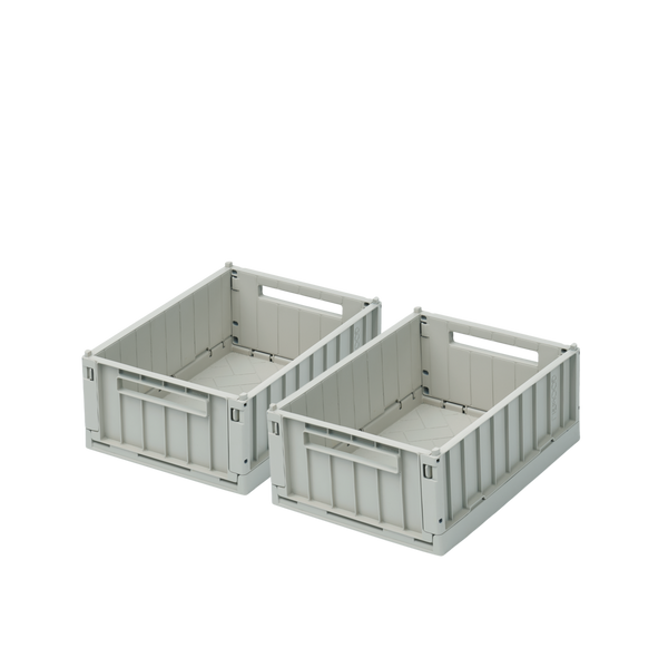 Weston Small Storage Boxes Set of 2 (Dove Blue)