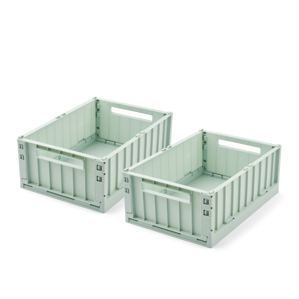 Weston Medium Storage Boxes Set of 2 (Light Peppermint)
