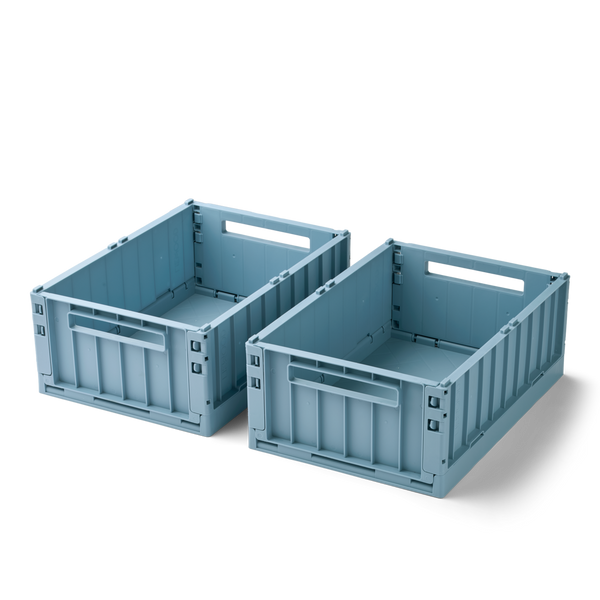 Weston Medium Storage Boxes Set of 2 (Beach Blue)