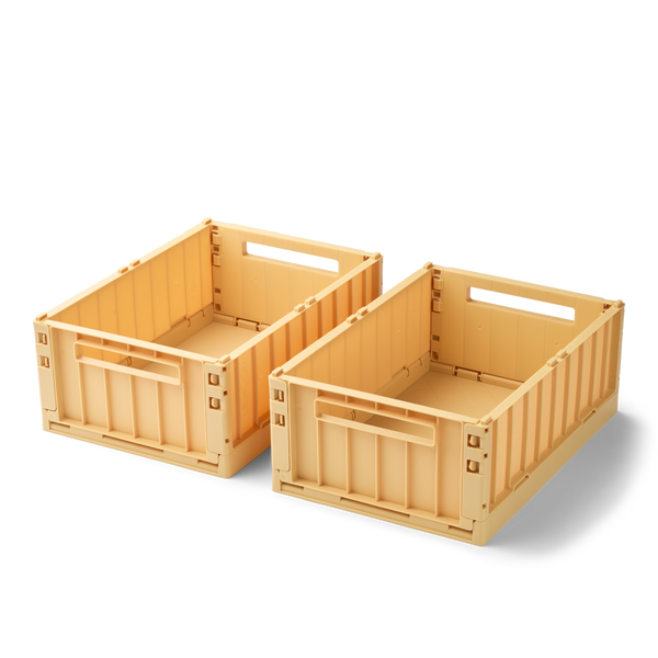 Weston Medium Storage Boxes Set of 2 (Lemon Yellow)