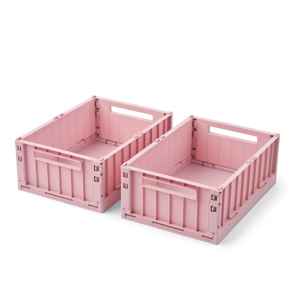 Weston Medium Storage Boxes Set of 2 (Rose Blush)