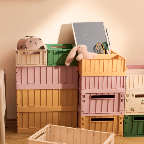 Weston Medium Storage Boxes Set of 2 (Rose Blush)