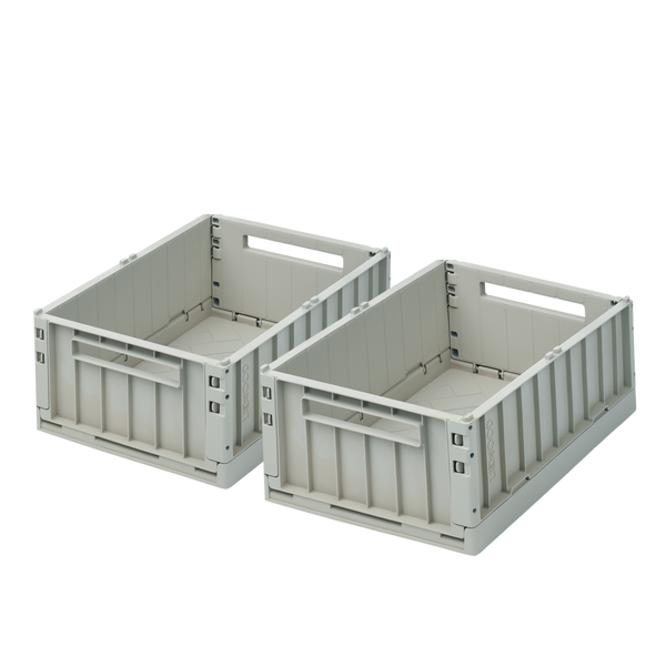 Weston Medium Storage Boxes Set of 2 (Dove Blue)