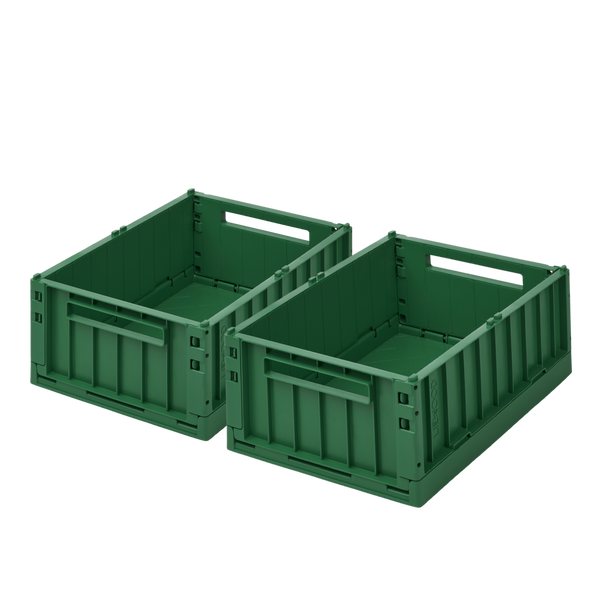 Weston Medium Storage Boxes Set of 2 (Garden Green)