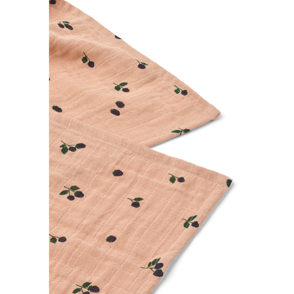 Lewis Mini Berry Muslin Cloth Pack of 2 (Pale Tuscany)