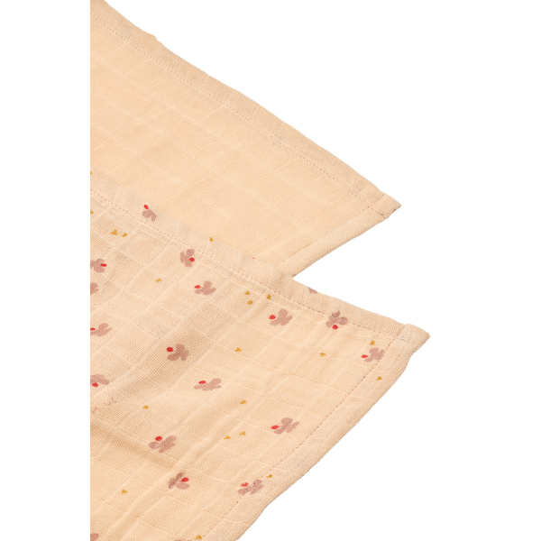 Lewis Mini Butterfly Muslin Cloth Pack of 2 (Apple Blossom Mix)