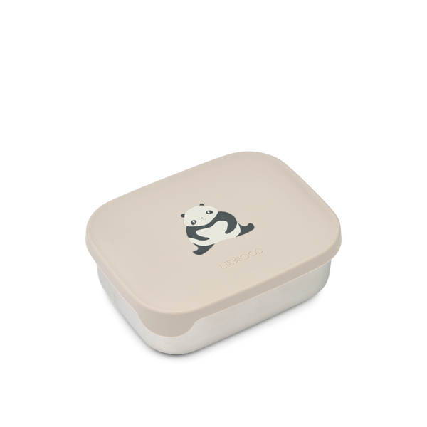 Arthur Panda Face Metal Lunch Box (Sandy/Dark Grey)