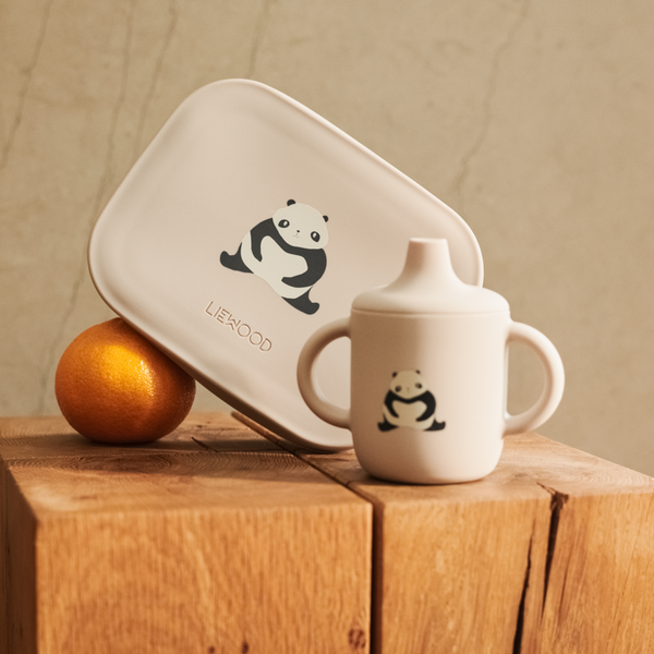 Arthur Panda Face Metal Lunch Box (Sandy/Dark Grey)