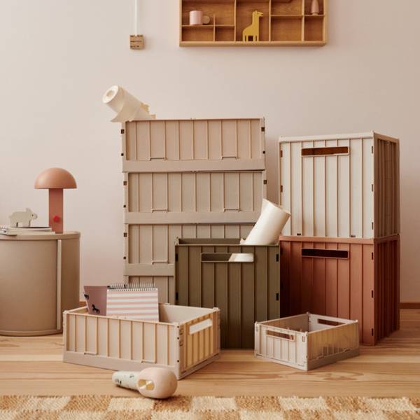 Elijah Collapsible Storage Box with Lid (Tuscany Rose)