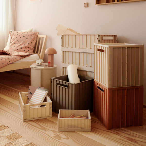 Elijah Collapsible Storage Box with Lid (Tuscany Rose)