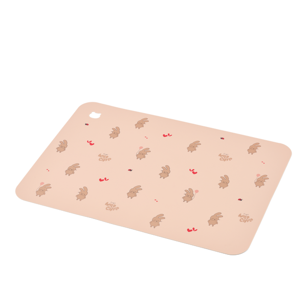 Jude Wild Child Bunny Print Placemat (Rosey)