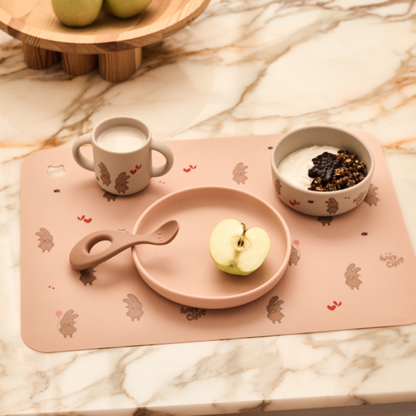 Jude Wild Child Bunny Print Placemat (Rosey)