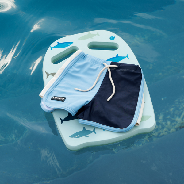 Hayden Shark Print Swim Board Float (Dove Blue)