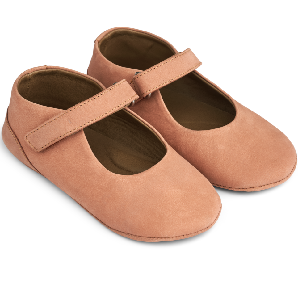 Simone Nubuck Leather Mary Jane Baby Shoes Tuscany Rose