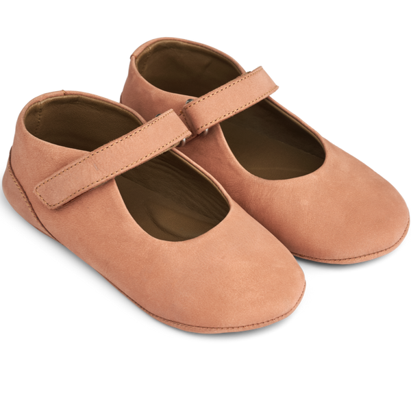Simone Nubuck Leather Mary-Jane Baby Shoes (Tuscany Rose)