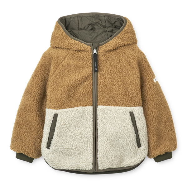 Jackson Reversible Quilted Coat (Army Brown Mix)