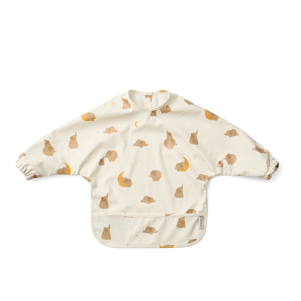 Merle Elephant Print Cape Bib (Creme De La Creme)