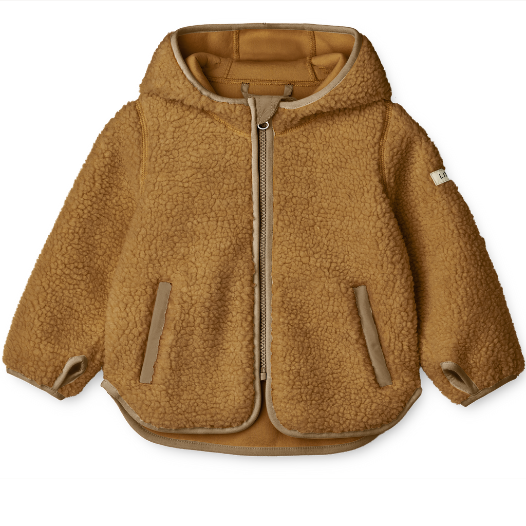 Mara Golden Caramel Teddy Fleece Hooded Baby Jacket 1 4yrs
