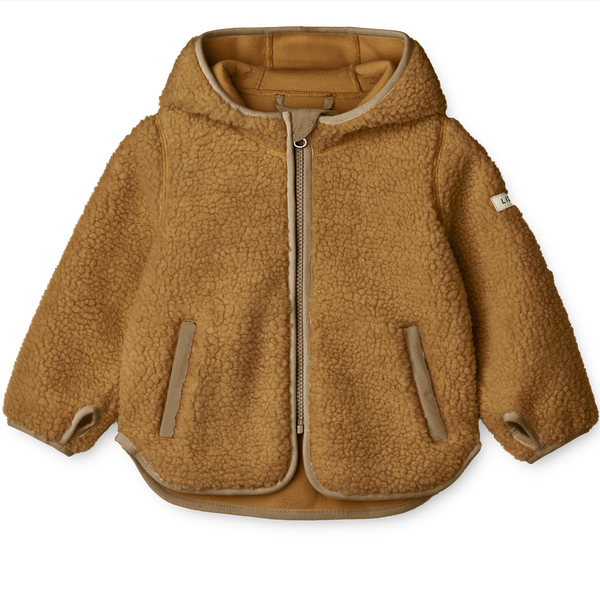 Mara Golden Caramel Teddy Fleece Hooded Baby Jacket (1-4yrs)