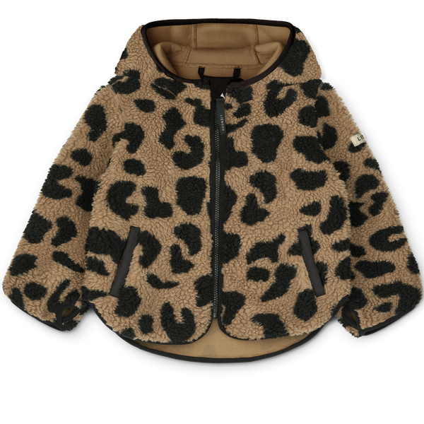 Mara Leopard Print Teddy Fleece Hooded Baby Jacket (1-4yrs)