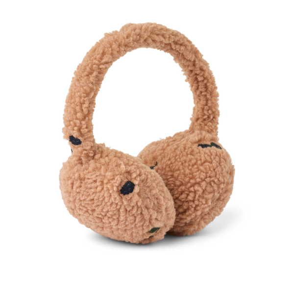 Albero Teddy Pile Embroidered Earwarmers (Berry/Pale Tuscany)