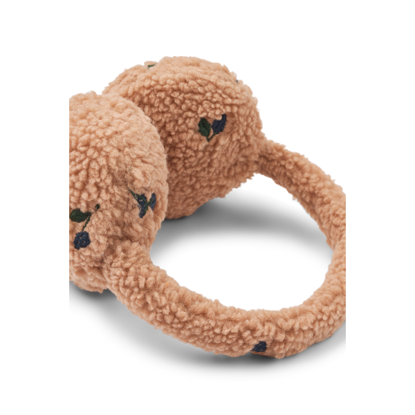 Albero Teddy Pile Embroidered Earwarmers (Berry/Pale Tuscany)