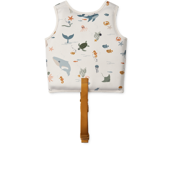 Dove Sea Creature Print Neoprene Swim Vest (Sandy)