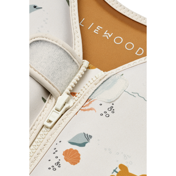 Dove Sea Creature Print Neoprene Swim Vest (Sandy)