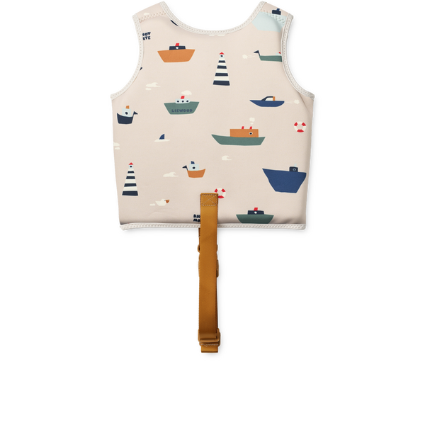 Dove Sailing Boat Print Neoprene Swim Vest (Sandy)