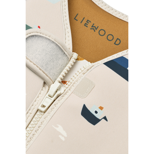 Dove Sailing Boat Print Neoprene Swim Vest (Sandy)