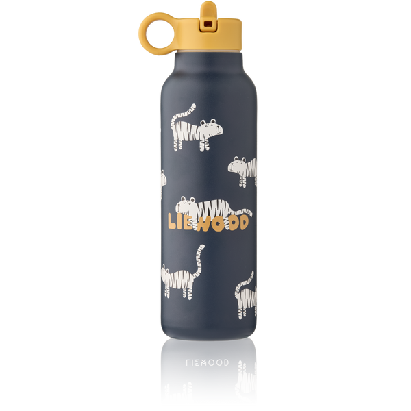 Falk Tiger Print Screw Top Bottle (500ml) (Classic Navy)