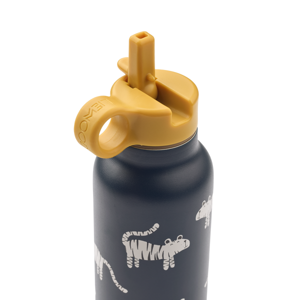 Falk Tiger Print Screw Top Bottle (500ml) (Classic Navy)