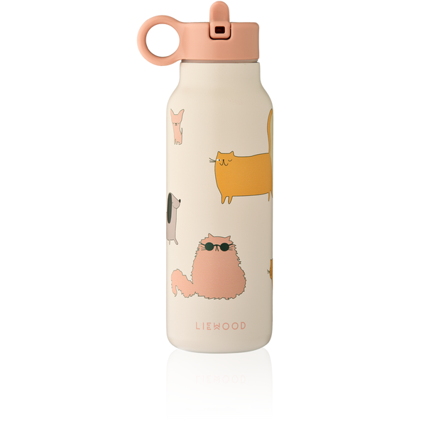 Falk Cats & Dogs Print Screw Top Bottle (350ml) (Sandy)