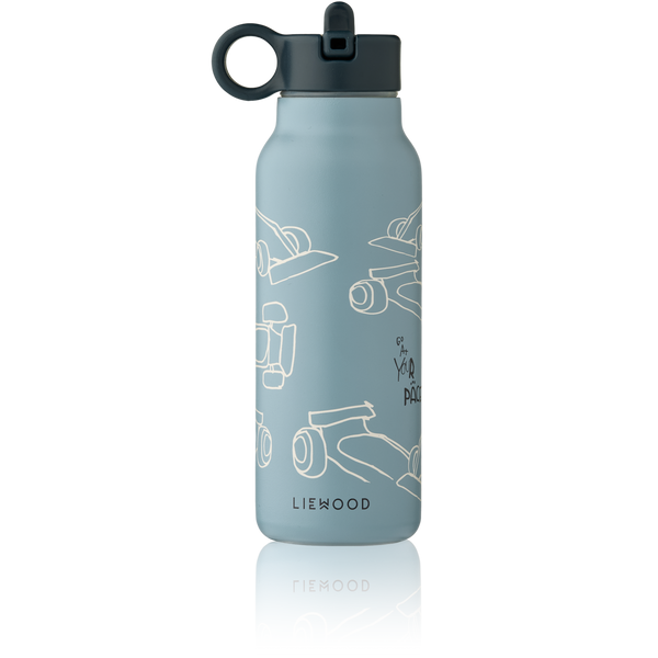 Falk Race Car Print Screw Top Bottle (350ml) (Beach Blue)