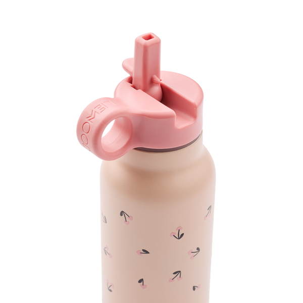 Falk Mini Cherry Heart Print Screw Top Bottle (350ml) (Rosey)