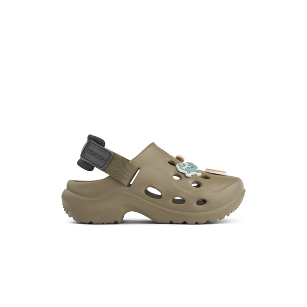 Milas Sandals With Charms (Khaki/Black)