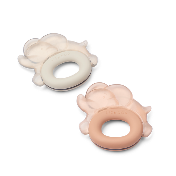 Rita Elephant Cooling Teether Set of 2 (Pale Tuscany/Sandy)