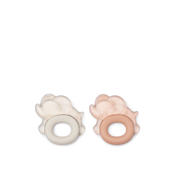 Rita Elephant Cooling Teether Set of 2 (Pale Tuscany/Sandy)