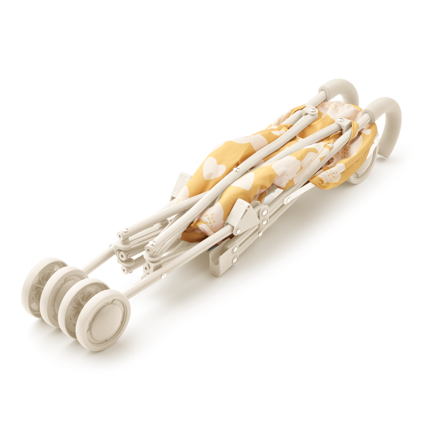 Elsie Flower Print Doll Stroller (Lemon Yellow)