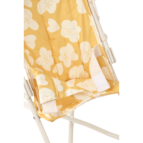 Elsie Flower Print Doll Stroller (Lemon Yellow)