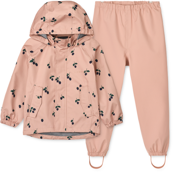 Pedia Berry Print Rainwear Set (Pale Tuscany)