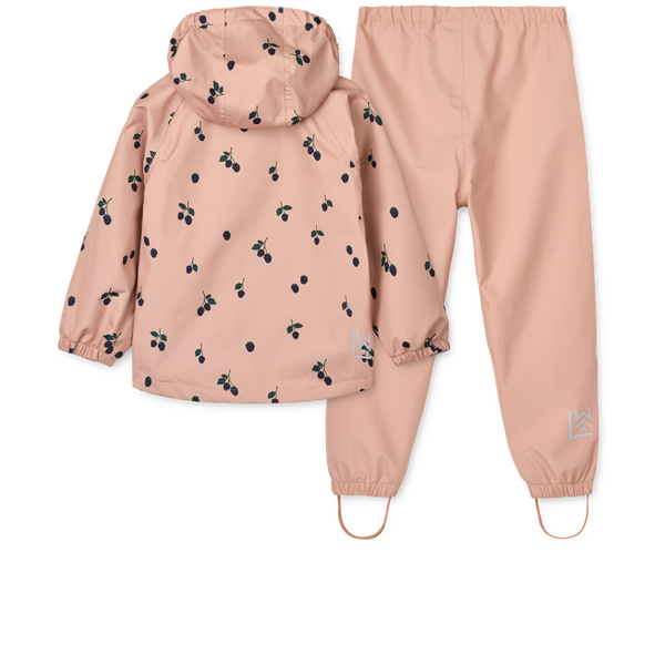 Pedia Berry Print Rainwear Set (Pale Tuscany)