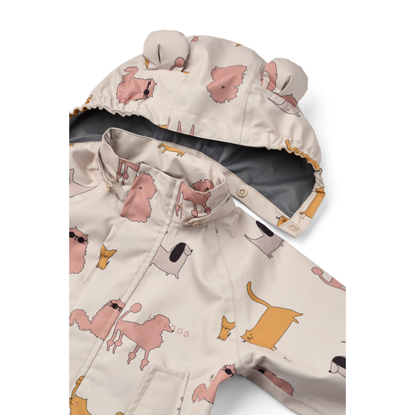 Manu Raining Cats and Dogs Rainwear Set (Sandy)