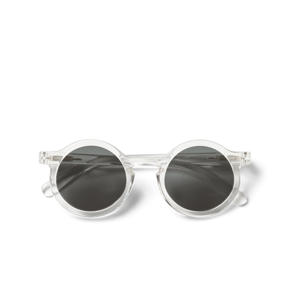 Darla Retro Round Sunglasses (Clear)