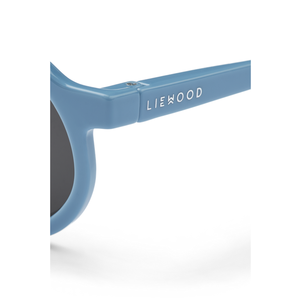 Darla Retro Round Sunglasses (Beach Blue)