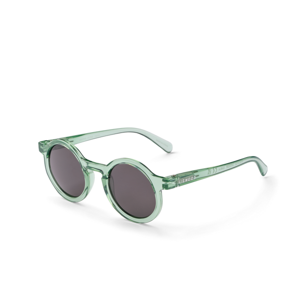 Darla Retro Round Sunglasses (Peppermint Transparent)