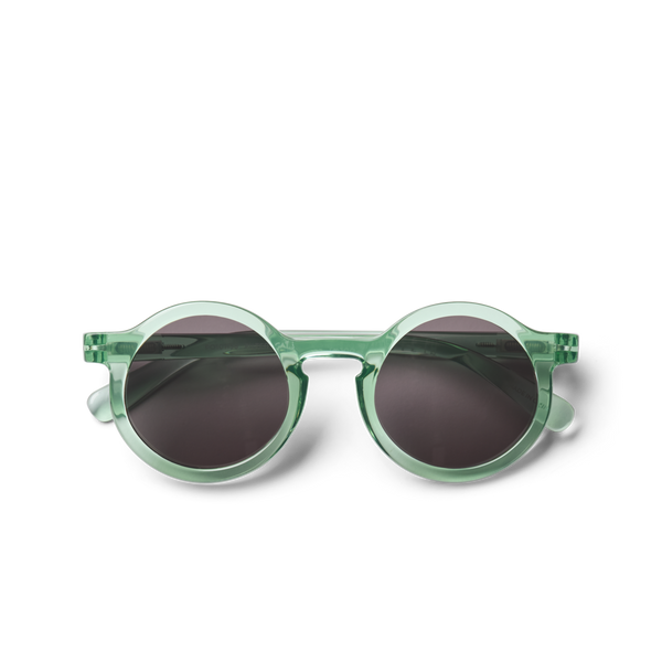 Darla Retro Round Sunglasses (Peppermint Transparent)