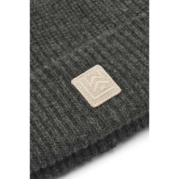 Emilio Woollen Ribbed Knit Beanie (Dark Grey)